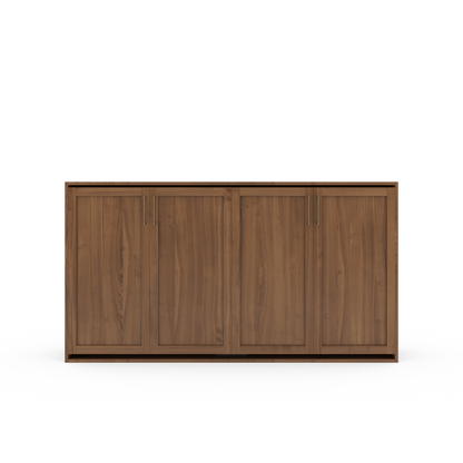 Horizontal Murphy Bed (Twin XL) - Shaker Panel