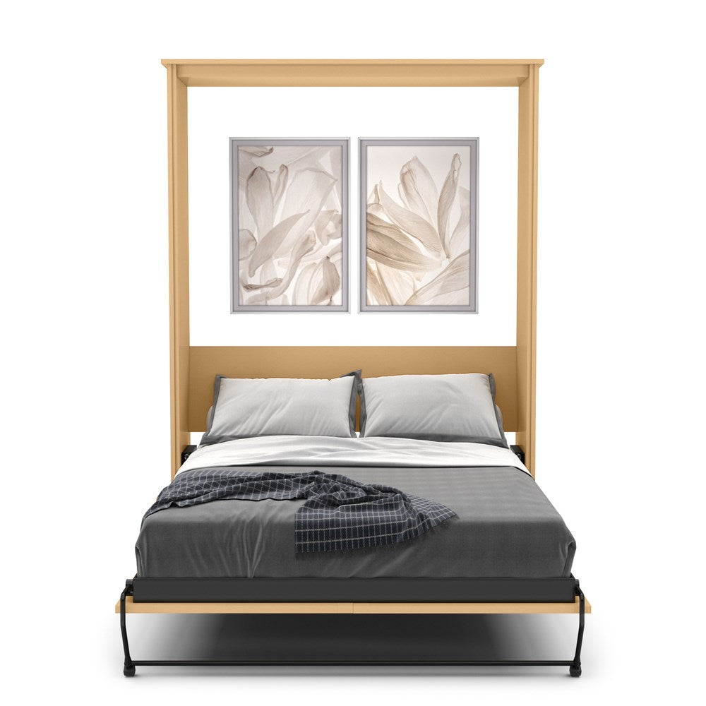 Full Size Murphy Bed - Without Cabinets, Craftsman Style, Brushed Nickel Pulls - Murphy Door